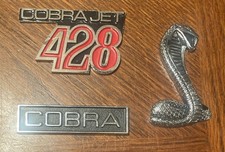 Vintage 1969 Ford Shelby Cobra Jet 428 Emblem Lot OEM Survivor Patina C9OB C9ZZ picture