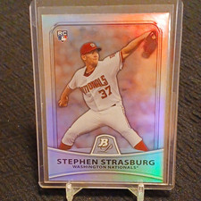 Topps 2010 Bowman Platinum Stephen Strasburg Nationals RC #1 Platinum Foil /999 picture