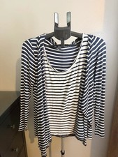 INC International Concepts Large Navy Stripe Layered Look Top picture