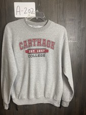 Vintage Champion Carthage College Embers Sweatshirt Adult Medium Gray picture