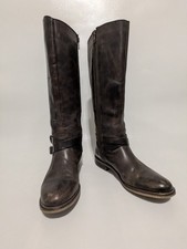 HINGE Nordstrom Womans Devin Brown Leather Knee High Riding Boots Primal Chic picture
