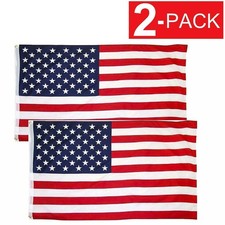 3x5 Ft American Flag w/ Grommets - United States Flags - US America - 2 Pack USA picture