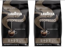 2 Bags Lavazza Espresso Whole Bean Coffee Medium Roast Arabica 2.2 Lb Each 05/28 picture
