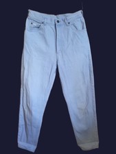 Vtg 80s LEE High Waisted Tapered Mom Jeans Light Wash USA Union Made Size 12 picture