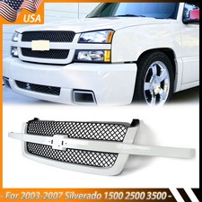 Summit White Front Bumper Grill For 2003-2007 Chevrolet Silverado 1500 2500 3500 picture