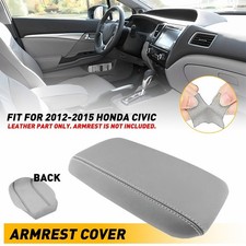 Center Console Armrest Leather Synthetic Cover for Honda Civic 12 13 14-15 Gray picture