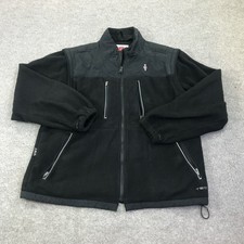 SCOTTeVEST Jacket Mens Large Black Fleece TEC Full Zip Travel Pockets Outdoor picture