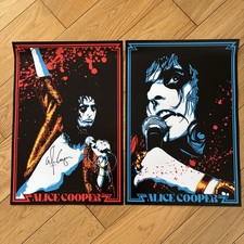 Alice Cooper Signed VIP Merch Poster & second poster Both from 2024 tour picture