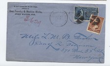 1886 E1 and #210 first year special delivery cover Fort Wayne IN to NYC [6920] picture