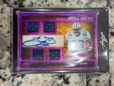 2026 Leaf Ultimate Sports Emmitt Smith Signature Relics Auto Purple 2/7 Cowboys picture
