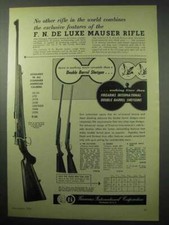 1956 F.I. Ad - F. N. De Luxe Mauser Rifle picture