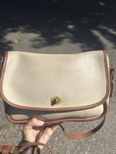 Vintage Pre-1994 Coach City Spectator Crossbody Leather Bag Bone White picture
