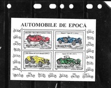 ROMANIA #4133 1996 CLASSIC CARS SOVENIR SHEET MNH MINT XF OLD PICTORIAL STAMPS picture