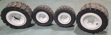 Nice Clean set of Solid Industrial Forklift Tires and Wheels Yale Hyster picture