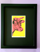 ANDY WARHOL + RARE  SIGNED + COW PRINT MOUNTED AND FRAMED + BUY IT NOW picture