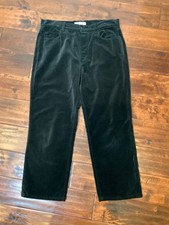 The Great Black 100% Cotton Velvet Straight Leg Pants, Size 27 picture