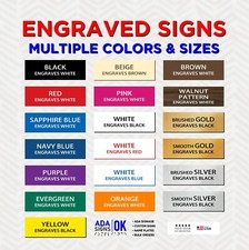 ENGRAVED SIGNS Custom Name Plates, Plastic Labels, Office Door & Desk Plaques picture