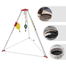 Safety Confined Space Tripod Adjustable 5.2-8ft Legs Rescue Tripod 2600lb Winch picture