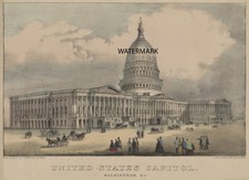 1872 Currier Ives - United States Capital Washington DC -  13