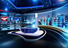 7x5ft Fabric News Broadcast Backdrop Virtual TV Studio 7x5FT, N1-a20099  picture
