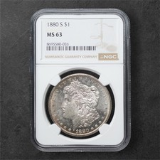 1880-S Morgan Silver Dollar $1 - NGC MS63 - San Fransisco  picture