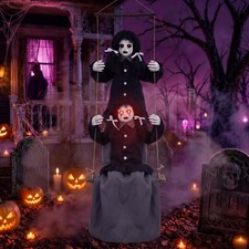 Sintuff 6ft Scary Halloween Swinging Outdoor Decoration, white, black, red picture