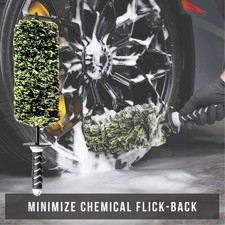 Wheel Barrel Brush for Deep Wheel Cleaning, 17 Inch Length |Multi-Fiber Cleaning picture