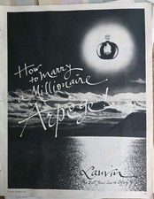 1956 Lanvin Arpege Perfume how to marry a millionaire Vintage ad picture