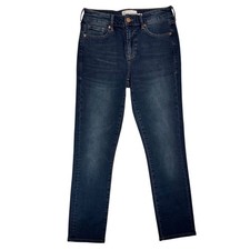 NWT Dear John Blaire High Rise Ankle Slim Straight Jeans Size 26 Dark Wash Denim picture
