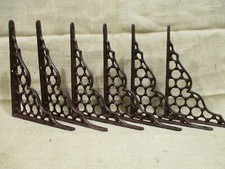 6 Cast Iron Large Antique Style Brackets Garden Braces Shelf Bracket Corbels  picture