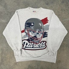 vintage 90s new england patriots nfl crewneck sweatshirt reprint VK15577 picture