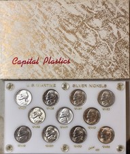 1942-1945 PDS War Silver Nickel GEM BU 11 Coin Set - 9 with Full Steps picture