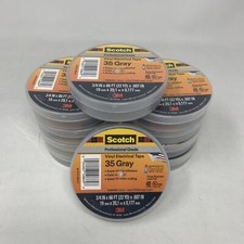 3M 35 Scotch Vinyl Electrical Color Coding Tape- Gray, 3/4 in x 66 ft, 10 Rolls picture