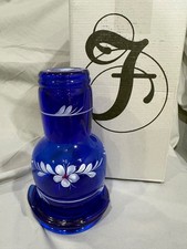 Fenton 2004-2005 Cobalt Blue Guest/Tumble-Up Set NIB 5904 IC 3 pieces picture