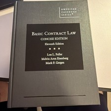 Basic Contract Law 11th Eleventh Concise Edition Fuller Law Textbook picture