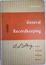Vintage 1965 General Recordkeeping Textbook 5th Edition Heiges Business picture