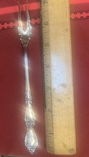 Antique Sterling Silver Pickle Fork 7” Simpson, Hall, Miller & Co. 1898 USA picture