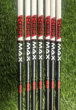 New Set of Seven Iron Shafts (7) KBS MAX Graphite 85 Stiff Flex .370 Parallel picture