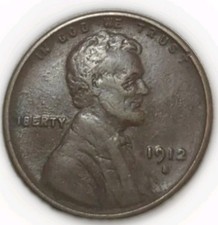 1912 S Lincoln Wheat Cent Penny Key Date Penny Glossy Brown Very Fine+ Free Post picture