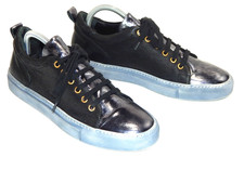 MALEDETTI TOSCANI Womens Navy LowTop Dress Leather Sneakers  EU 38  US 7.5 Italy picture