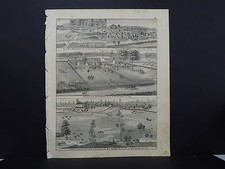 Indiana, Montgomery County Engravings 1878 Double Sided Nutt's Hotel J19#47 picture