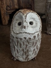 Japanese artist's handmade owl porcelain figurine picture