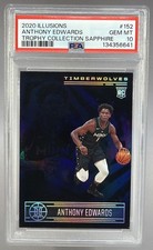 2020 Panini Illusions Anthony Edwards Sapphire RC Timberwolves #152 PSA 10 picture