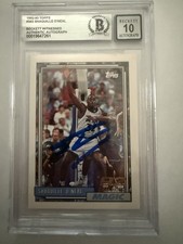 Topps 1992-93 Shaquille O'Neal RC Auto BAS 00019647261 #362 Magic picture
