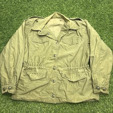 Vintage US Military Field Utility Jacket Mens Small Regular Olive Green OG 107 picture