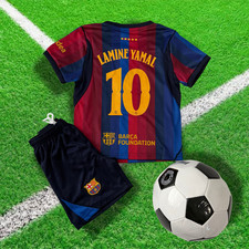 KIDS Barcelona Home Lamine Yamal #19 Soccer Jersey and Short Football Shirt 2026 picture