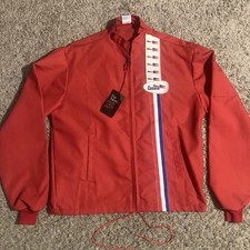 Vintage Cessna Jacket Red With Stripe & Cessna Logo Patch Flight Apparel, Ind M picture