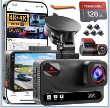4K+4K Dash Cam Front and Rear, Free 128GB Card Included, 5.8Ghz Wifi Dash Camera picture