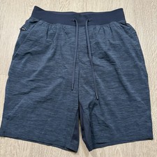 Lululemon T.H.E. Short 9” Lined Mens Medium Heather Blue Drawstring Active Liner picture