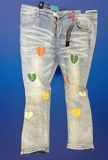 Pheelings Men's Skinny Fit Jeans Broken Hearts 40x32 New With Tags 🔥🔥🔥 picture